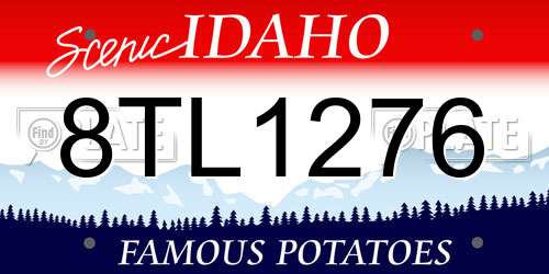 8TL1276 Idaho License Plate