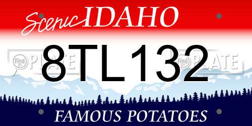 8TL132 Idaho License Plate
