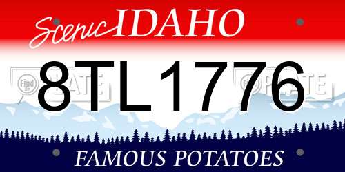 8TL1776 Idaho License Plate