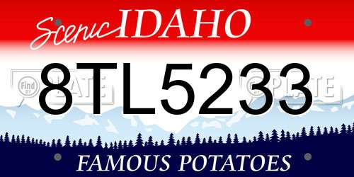 8TL5233 Idaho License Plate