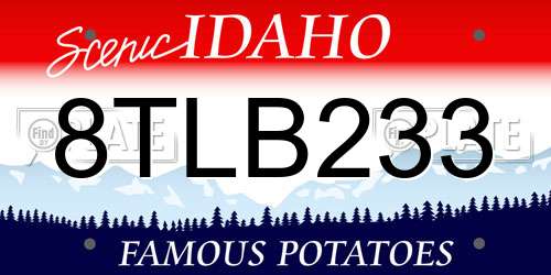 8TLB233 Idaho License Plate
