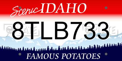 8TLB733 Idaho License Plate