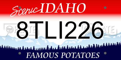 8TLI226 Idaho License Plate