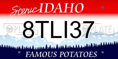 8TLI37 Idaho License Plate