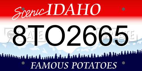 8TO2665 Idaho License Plate