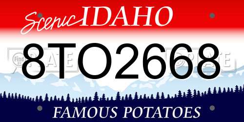 8TO2668 Idaho License Plate