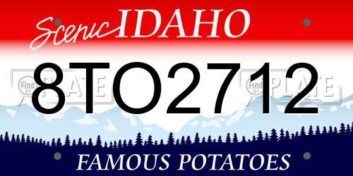 8TO2712 Idaho License Plate