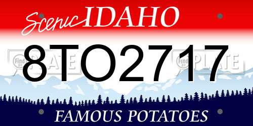 8TO2717 Idaho License Plate