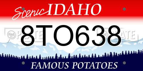 8TO638 Idaho License Plate