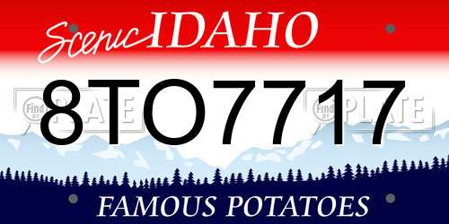 8TO7717 Idaho License Plate