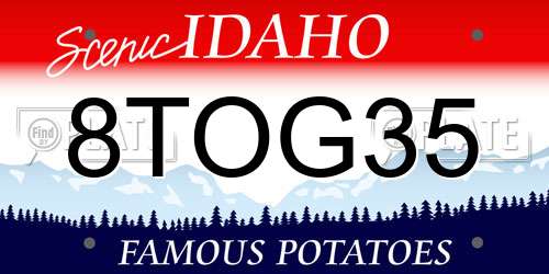 8TOG35 Idaho License Plate