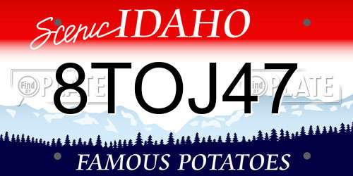 8TOJ47 Idaho License Plate