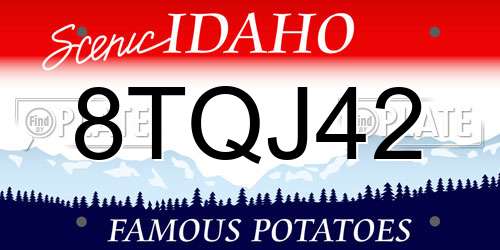 8TQJ42 Idaho License Plate