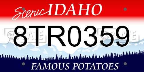 8TR0359 Idaho License Plate