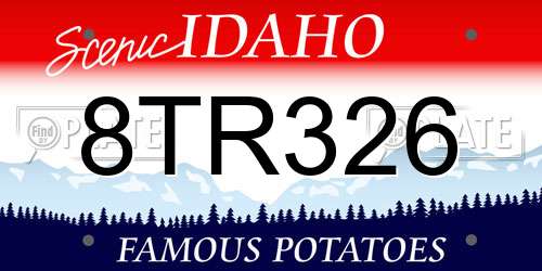 8TR326 Idaho License Plate