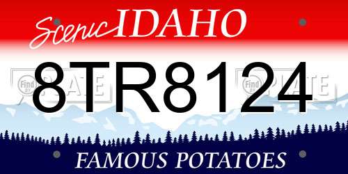8TR8124 Idaho License Plate