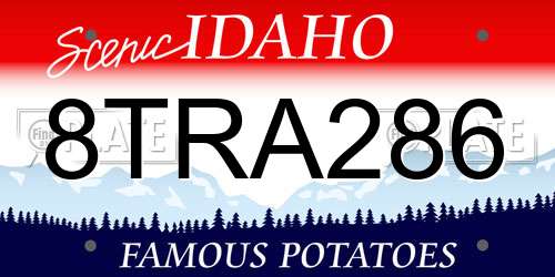 8TRA286 Idaho License Plate