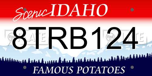 8TRB124 Idaho License Plate