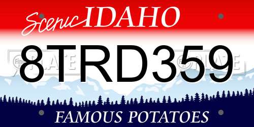 8TRD359 Idaho License Plate