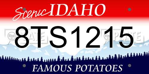 8TS1215 Idaho License Plate