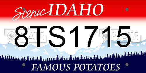 8TS1715 Idaho License Plate