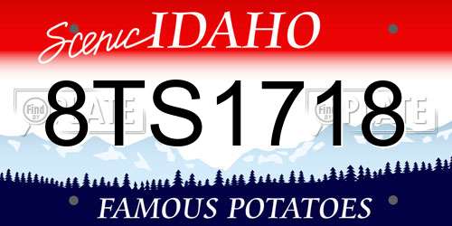 8TS1718 Idaho License Plate