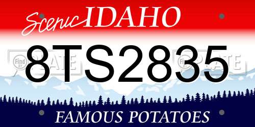 8TS2835 Idaho License Plate