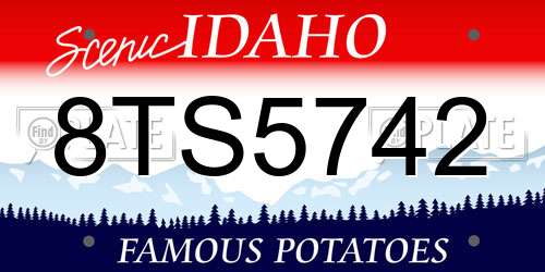 8TS5742 Idaho License Plate