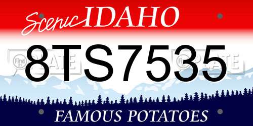 8TS7535 Idaho License Plate