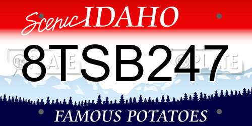 8TSB247 Idaho License Plate