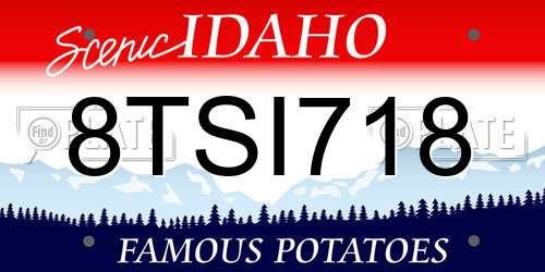 8TSI718 Idaho License Plate