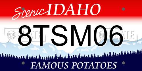 8TSM06 Idaho License Plate