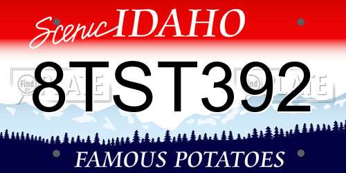 8TST392 Idaho License Plate