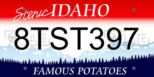 8TST397 Idaho License Plate