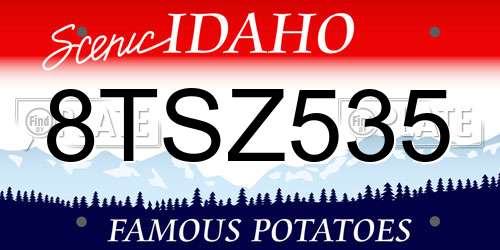 8TSZ535 Idaho License Plate