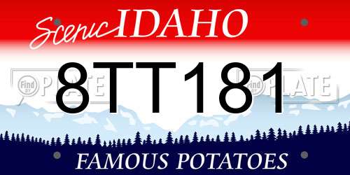 8TT181 Idaho License Plate