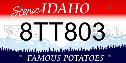 8TT803 Idaho License Plate