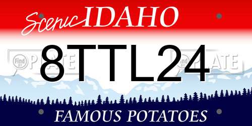 8TTL24 Idaho License Plate