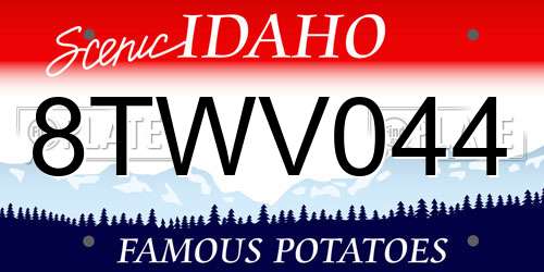 8TWV044 Idaho License Plate