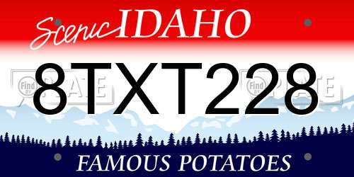 8TXT228 Idaho License Plate