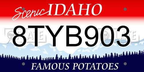 8TYB903 Idaho License Plate