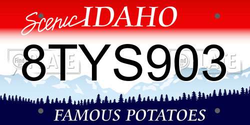 8TYS903 Idaho License Plate