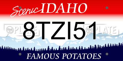 8TZI51 Idaho License Plate