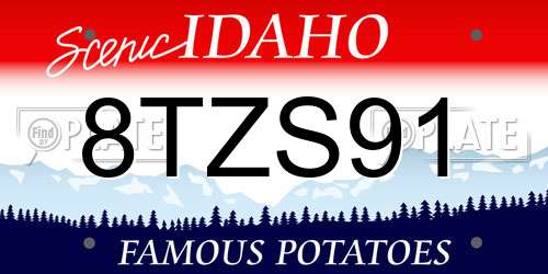 8TZS91 Idaho License Plate