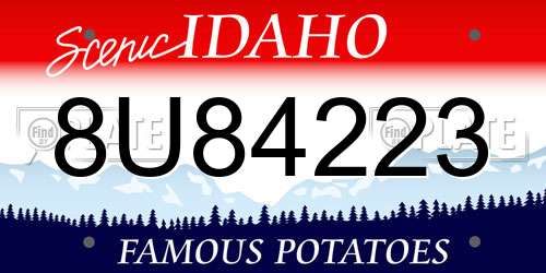 8U84223 Idaho License Plate