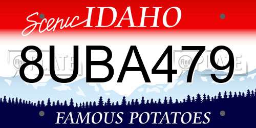 8UBA479 Idaho License Plate