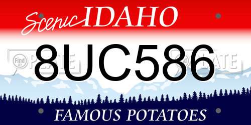 8UC586 Idaho License Plate