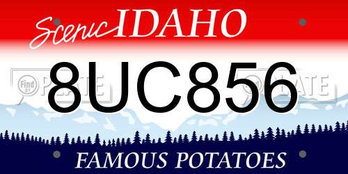 8UC856 Idaho License Plate