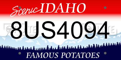 8US4094 Idaho License Plate