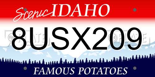 8USX209 Idaho License Plate